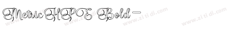 MetricHPE Bold字体转换